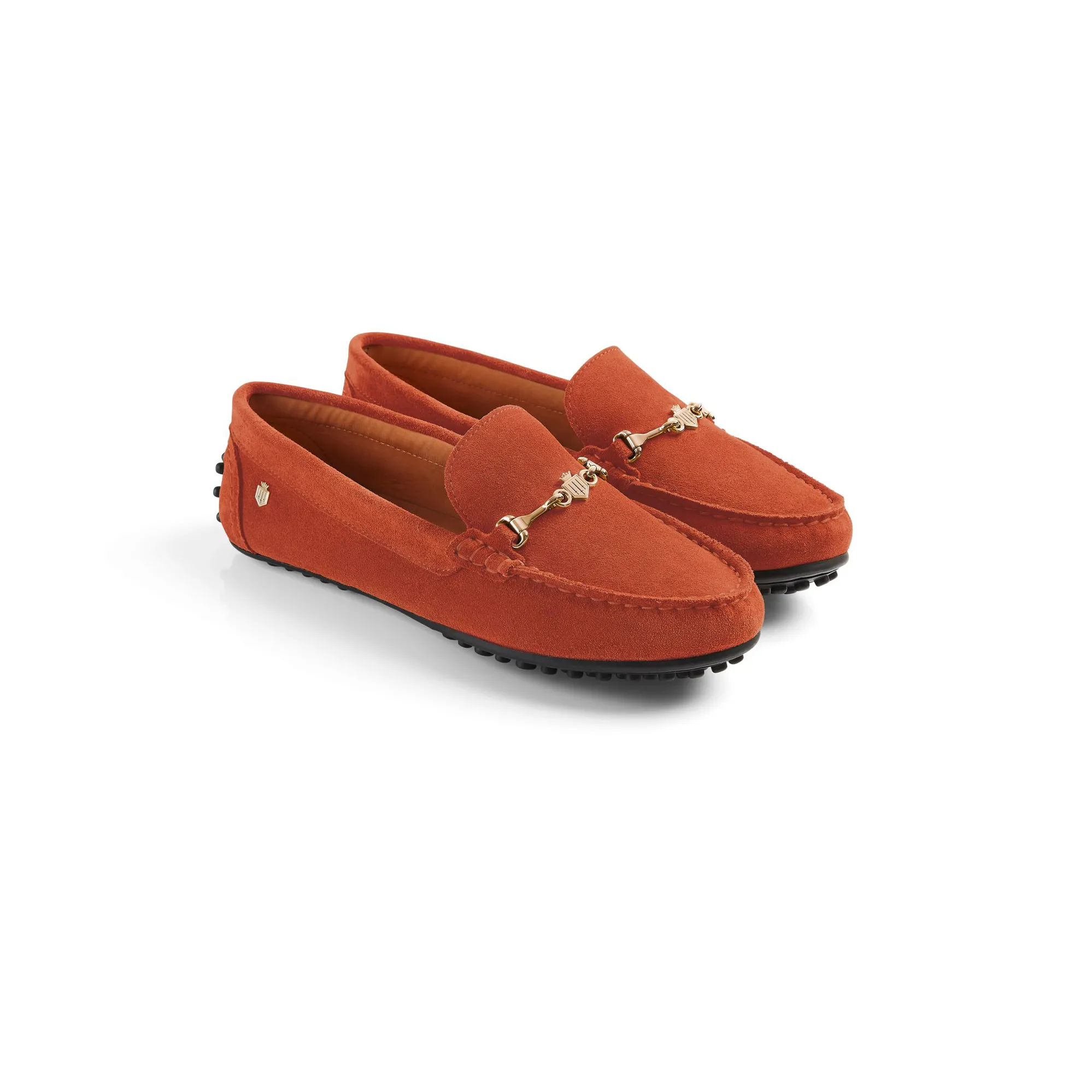 Orange driving moccasins shop
